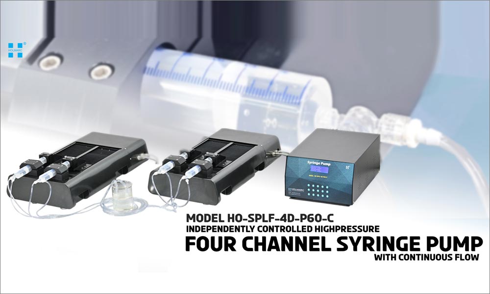 High Pressure 4 Channel Syringe Pump